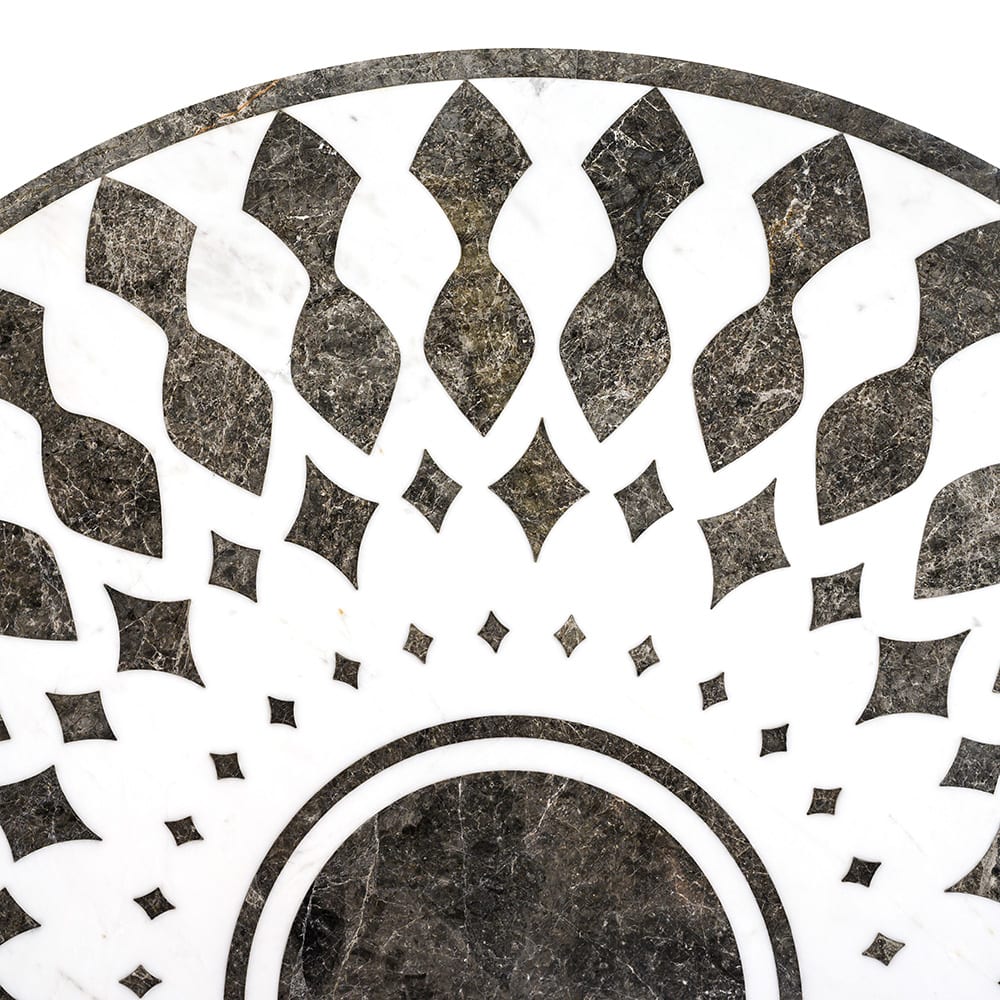 Anges Multi Finish Round Marble Medallions 36x36 Marble Multi Finish 36x36 Medallions — 1