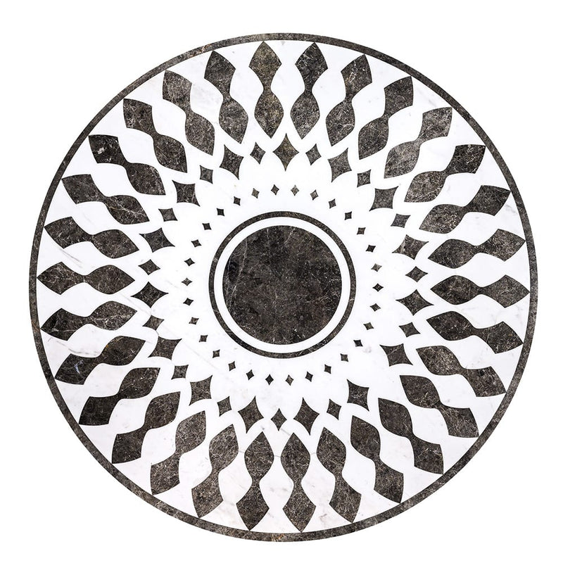 Anges Multi Finish Round Marble Medallions 48x48 Marble Multi Finish 48x48 Medallions