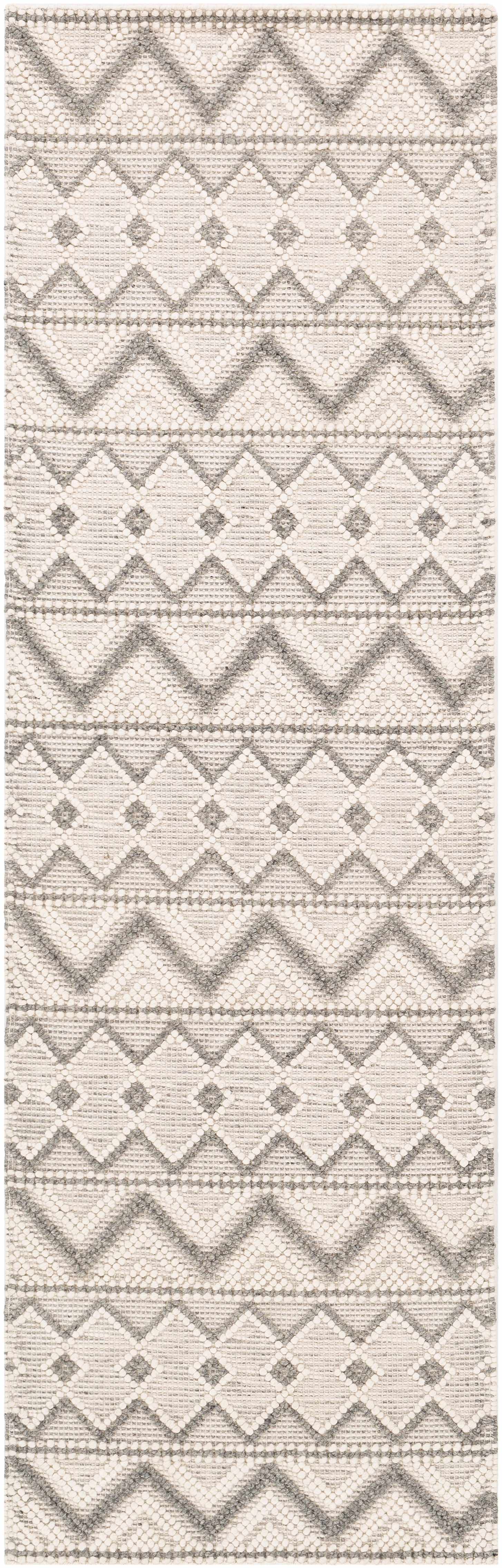 Whittington Gray&Cream Wool Rug - Clearance by Boutique Rugs