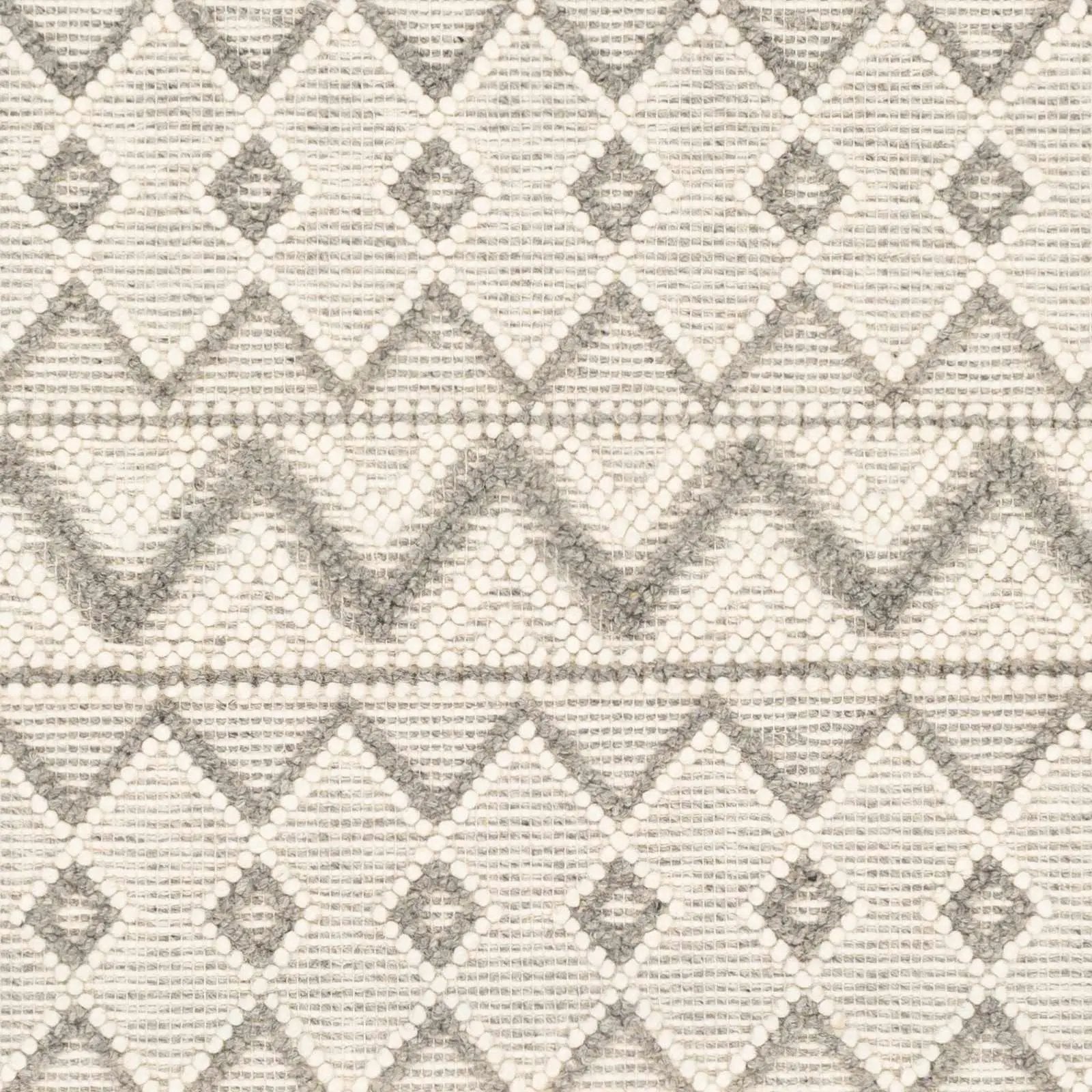 Whittington Gray&Cream Wool Rug - Clearance by Boutique Rugs