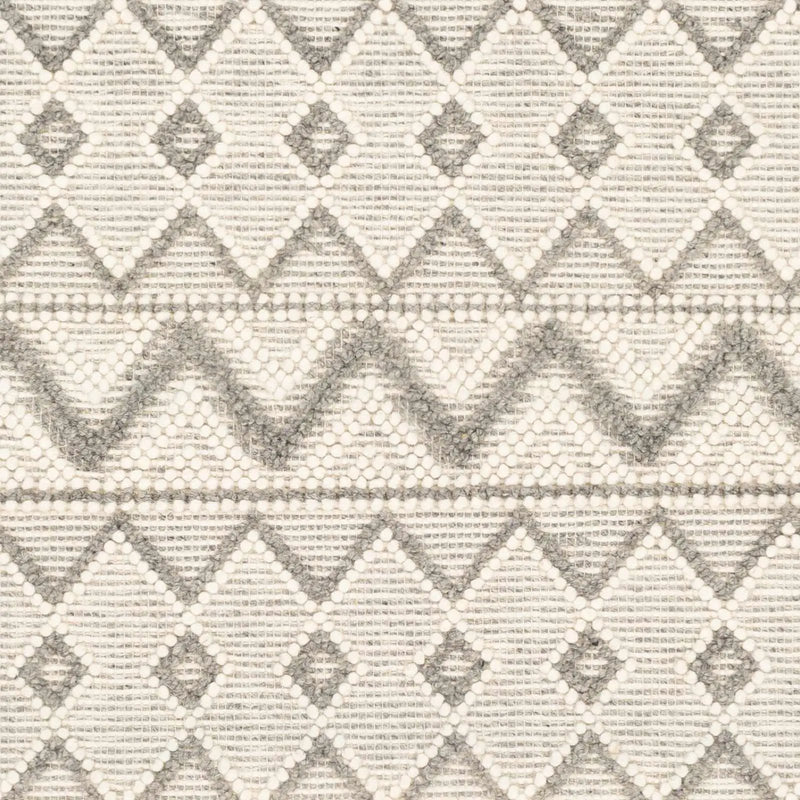 Whittington Gray&Cream Wool Rug - Clearance by Boutique Rugs