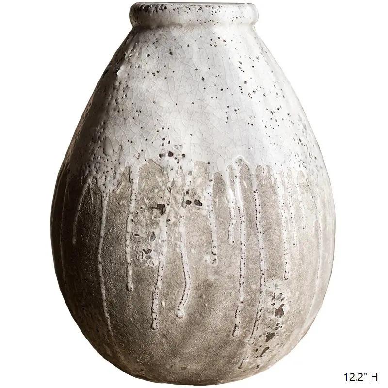 Antique Coarse Pottery Large Flower Pot by RusticReach