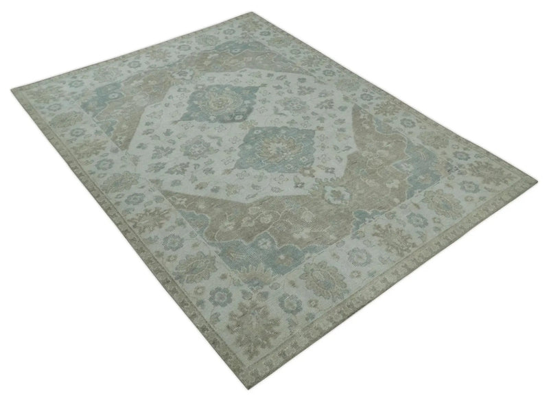 Antique Design Medallion Earthy Ivory and Camel 8x10 wool Area Rug by The Rug Decor