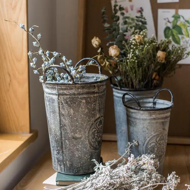 Antique Floral Carving Iron Flower Pot by RusticReach