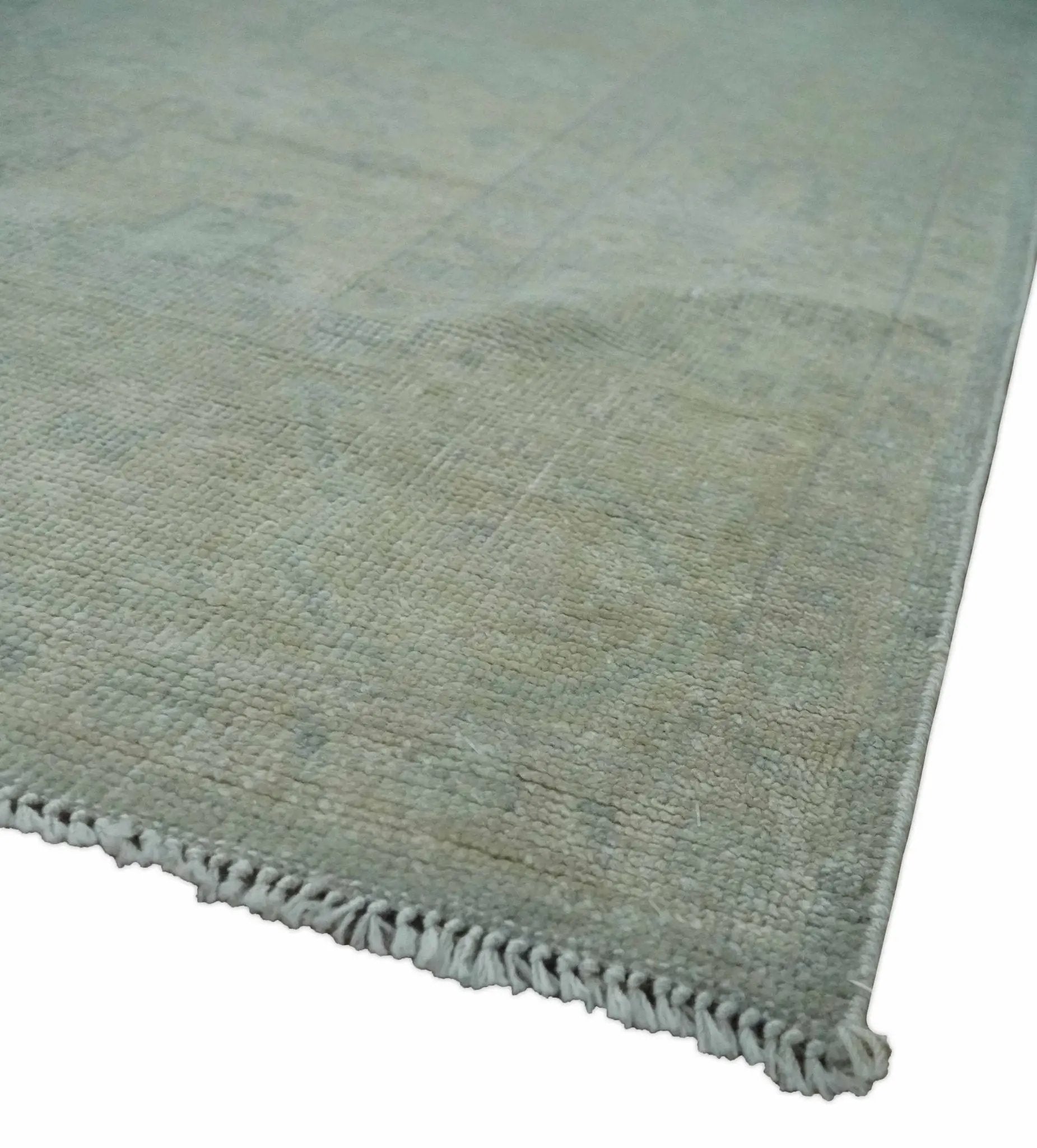 Antique look Beige and Gray Hand Knotted Oriental Oushak 8x10 wool Area Rug by The Rug Decor
