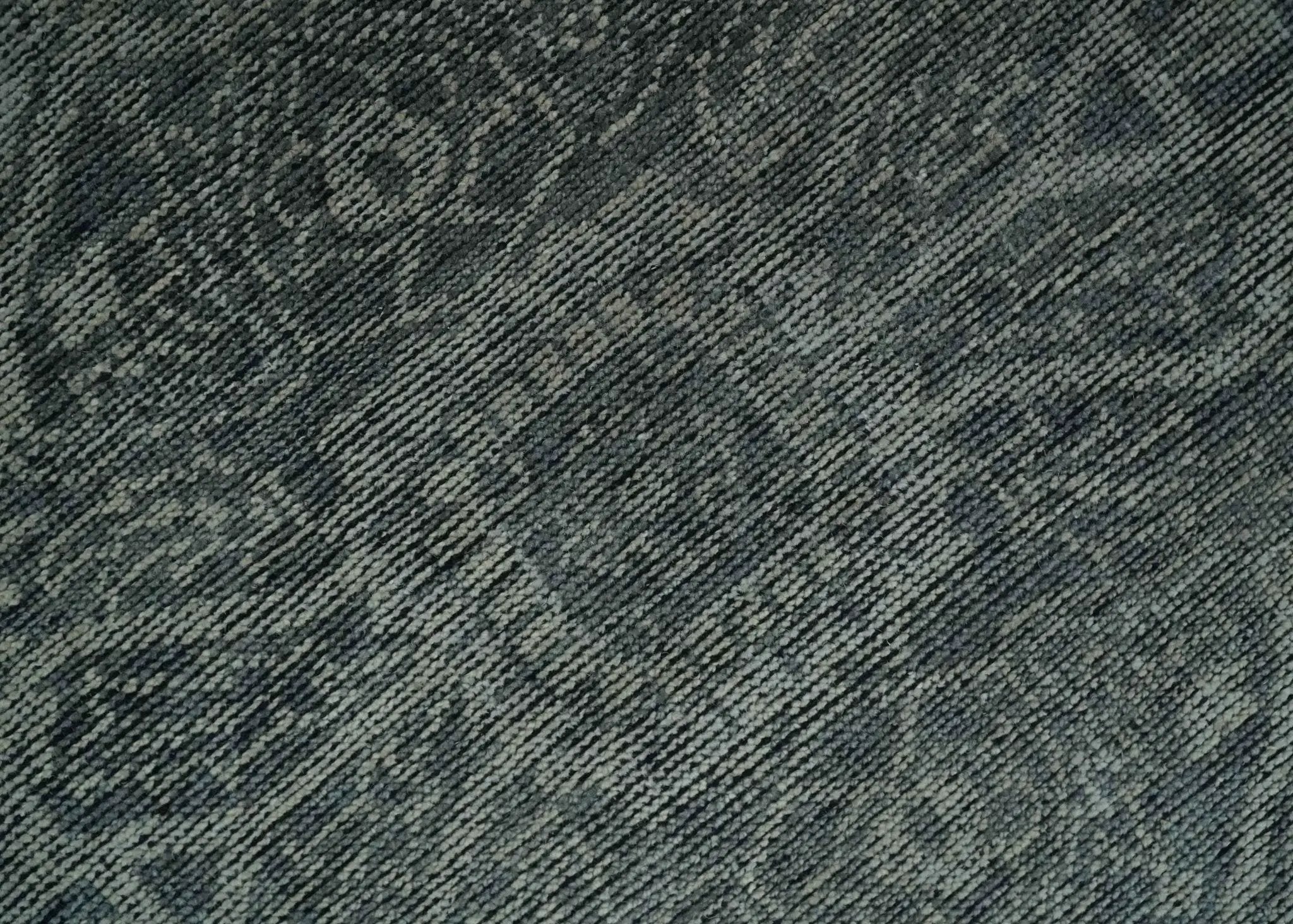 Antique Style Charcoal and Silver Traditional Heriz Medallion 8x10 wool Area Rug by The Rug Decor