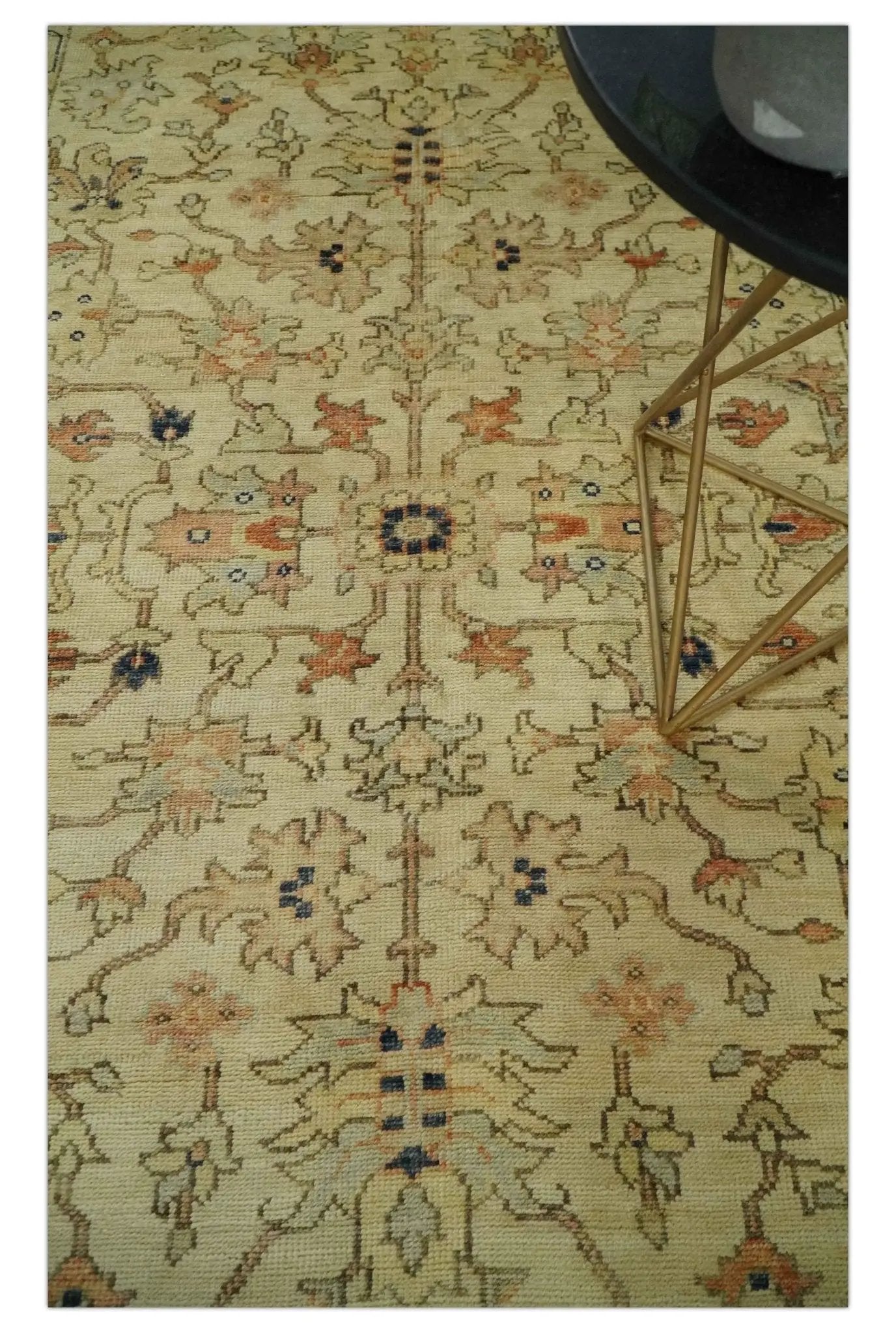 Antique Style Empress Tabriz 6x8 Hand Knotted Beige and Rust Modern Traditional Wool Rug | N35368 by The Rug Decor