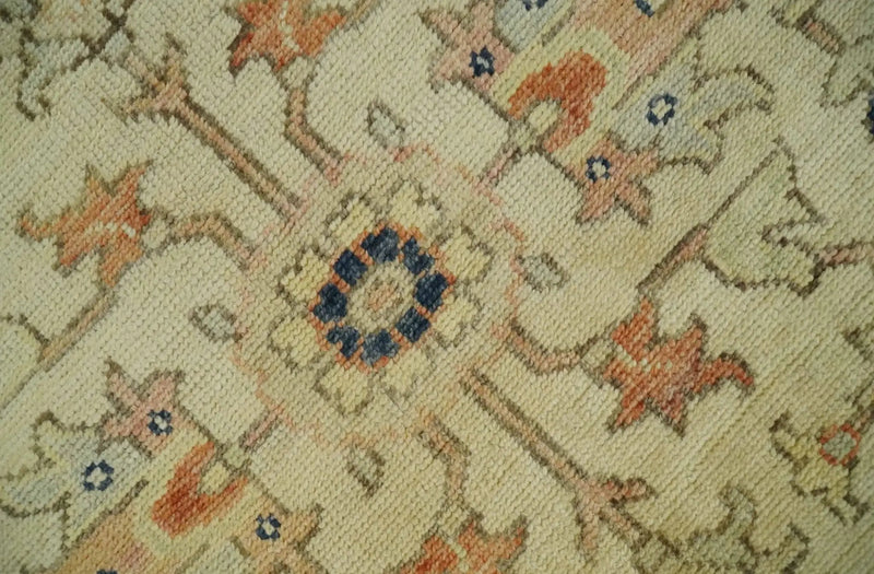 Antique Style Empress Tabriz 6x8 Hand Knotted Beige and Rust Modern Traditional Wool Rug | N35368 by The Rug Decor