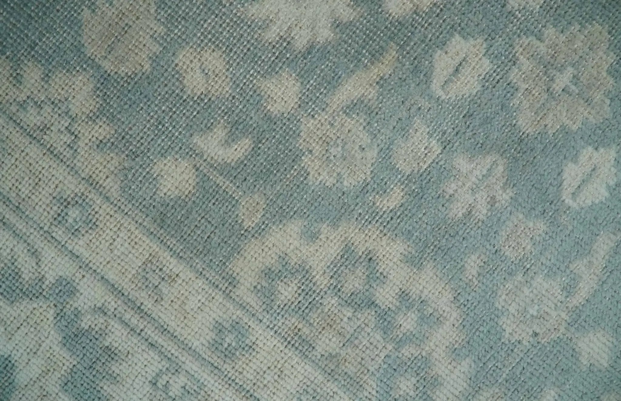 Antique Style Ivory and Gray Hand Knotted Traditional Oushak 2x4 wool Bedside Rug by The Rug Decor