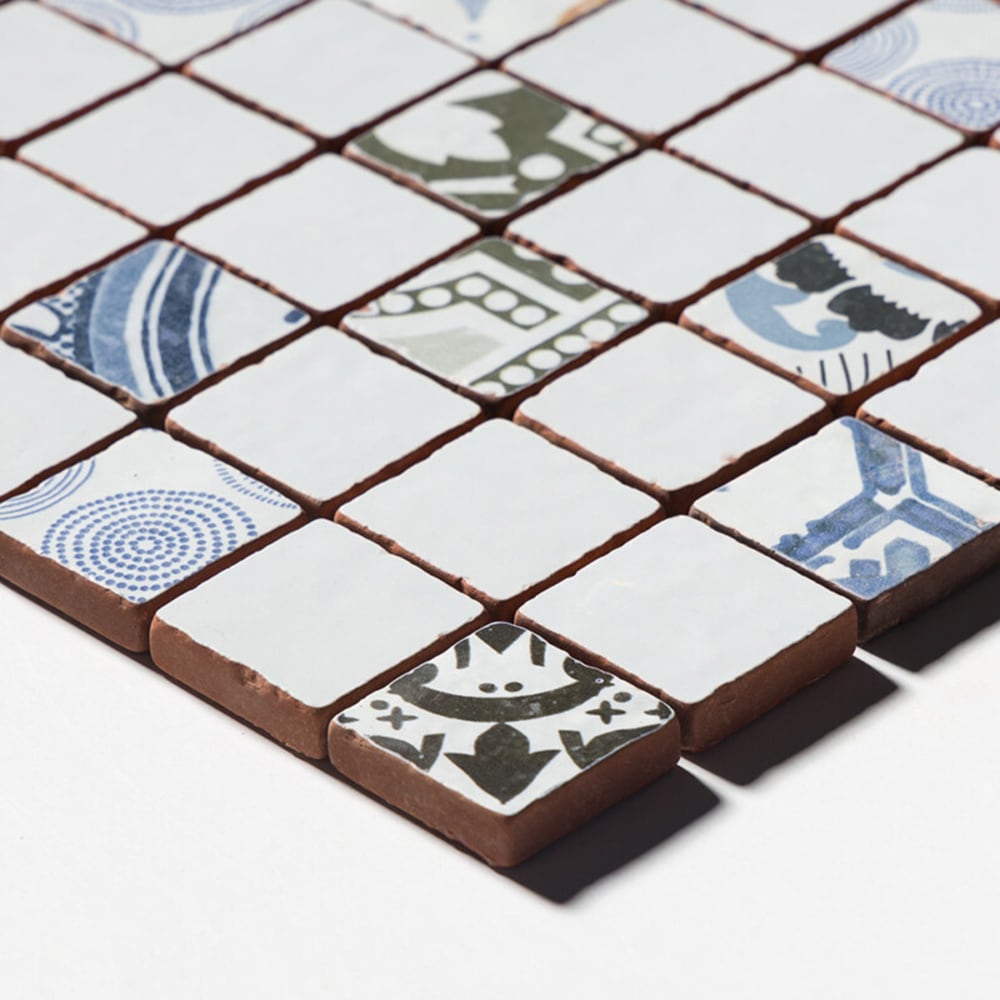 Antiqued Blend Multifinish 2x2 Glazed Terracotta Mosaics 12x12 Glazed Terracotta 12x12 Mosaics — 2