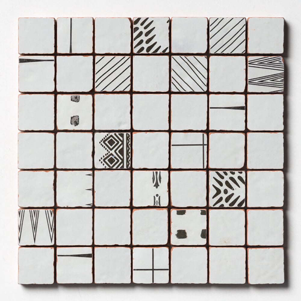 Antiqued Blend Multifinish 2x2 Glazed Terracotta Mosaics 12x12 Glazed Terracotta 12x12 Mosaics
