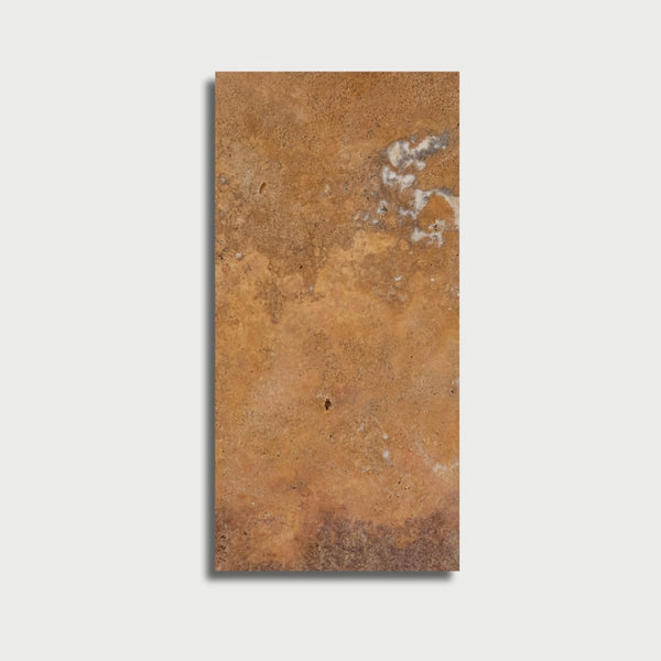 Antiqued Blend Tumbled Travertine Pavers 6x12