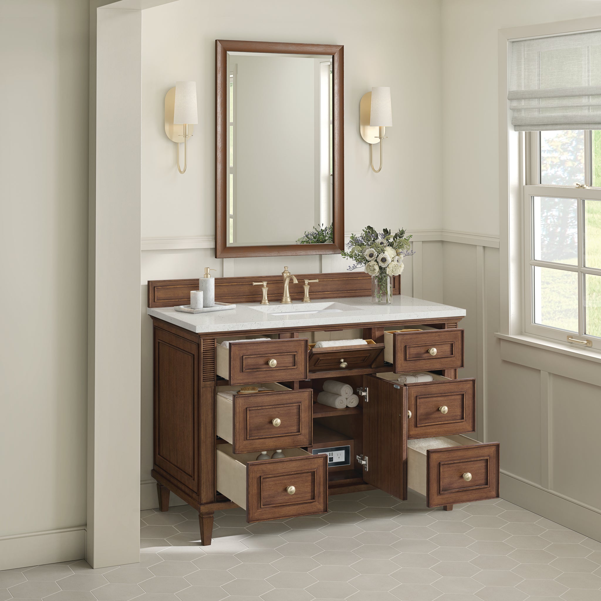 James Martin Lorelai 48" Single Bathroom Vanity, Mid-Century Walnut, view 32
