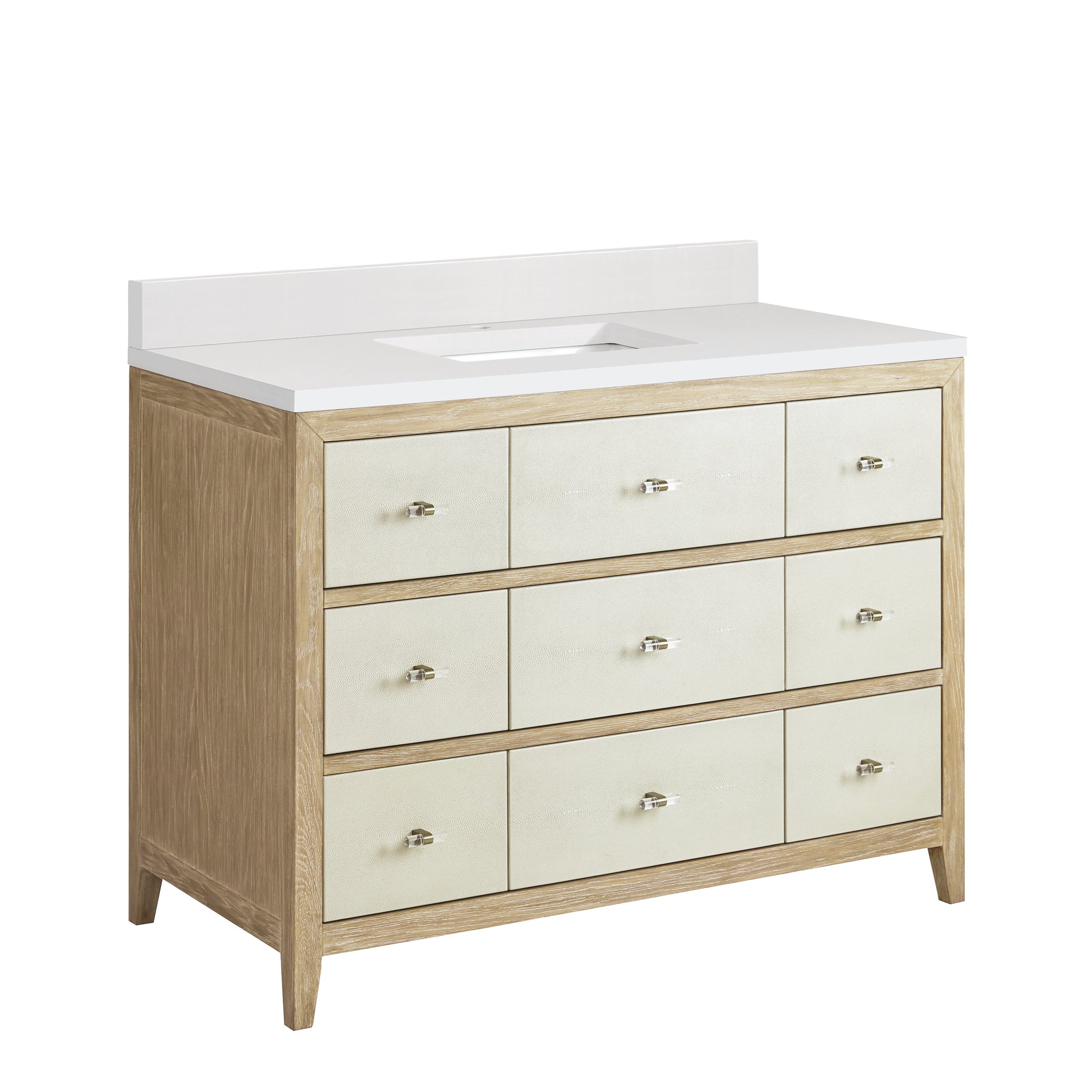James Martin Celeste 48" Single Bathroom Vanity, Sunwashed Oak with Embossed Shagreen Drawer Fronts, view 32