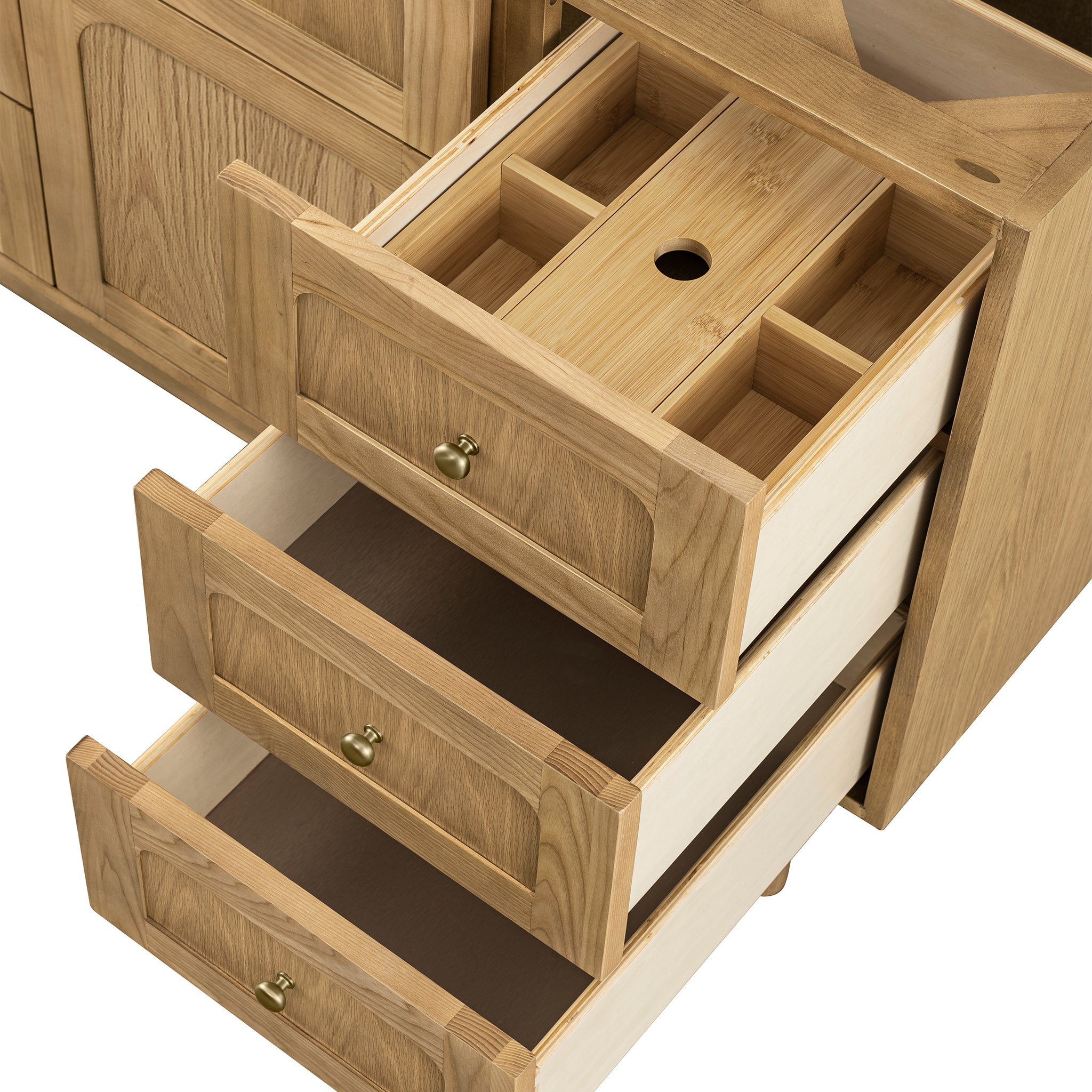 James Martin Laurent 48" Dual Mount Single Bathroom Vanity, Light Natural Oak, view 27
