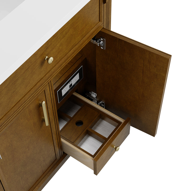 James Martin Bellshire 84" Single Bathroom Vanity, Honey Oak, view 11