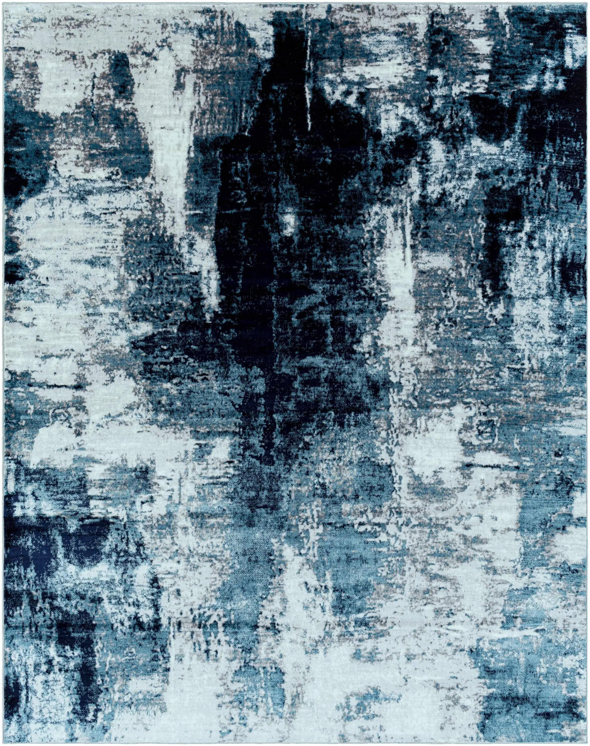 Apas Abstract Blue Area Rug, photo 9 of 9