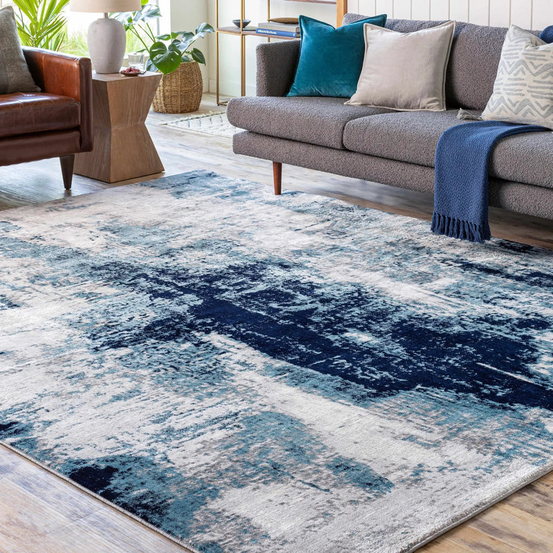 Apas Abstract Blue Area Rug by Boutique Rugs