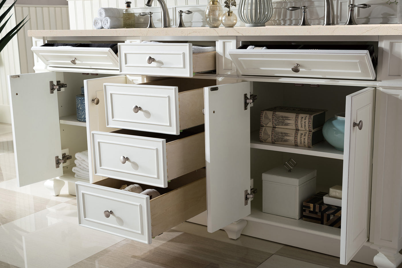 James Martin Bristol 72" Double Bathroom Vanity, Bright White, view 24