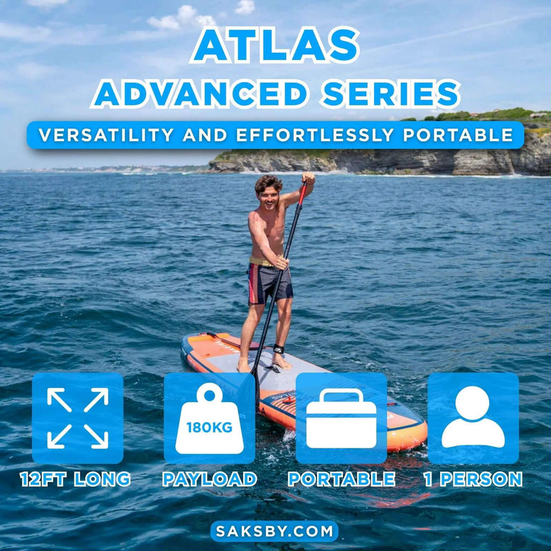 Aqua Marina Atlas 12FT All-Around Inflatable Paddleboard [BT-21ATP] (SAK57569) by SAKSBY WHOLESALE