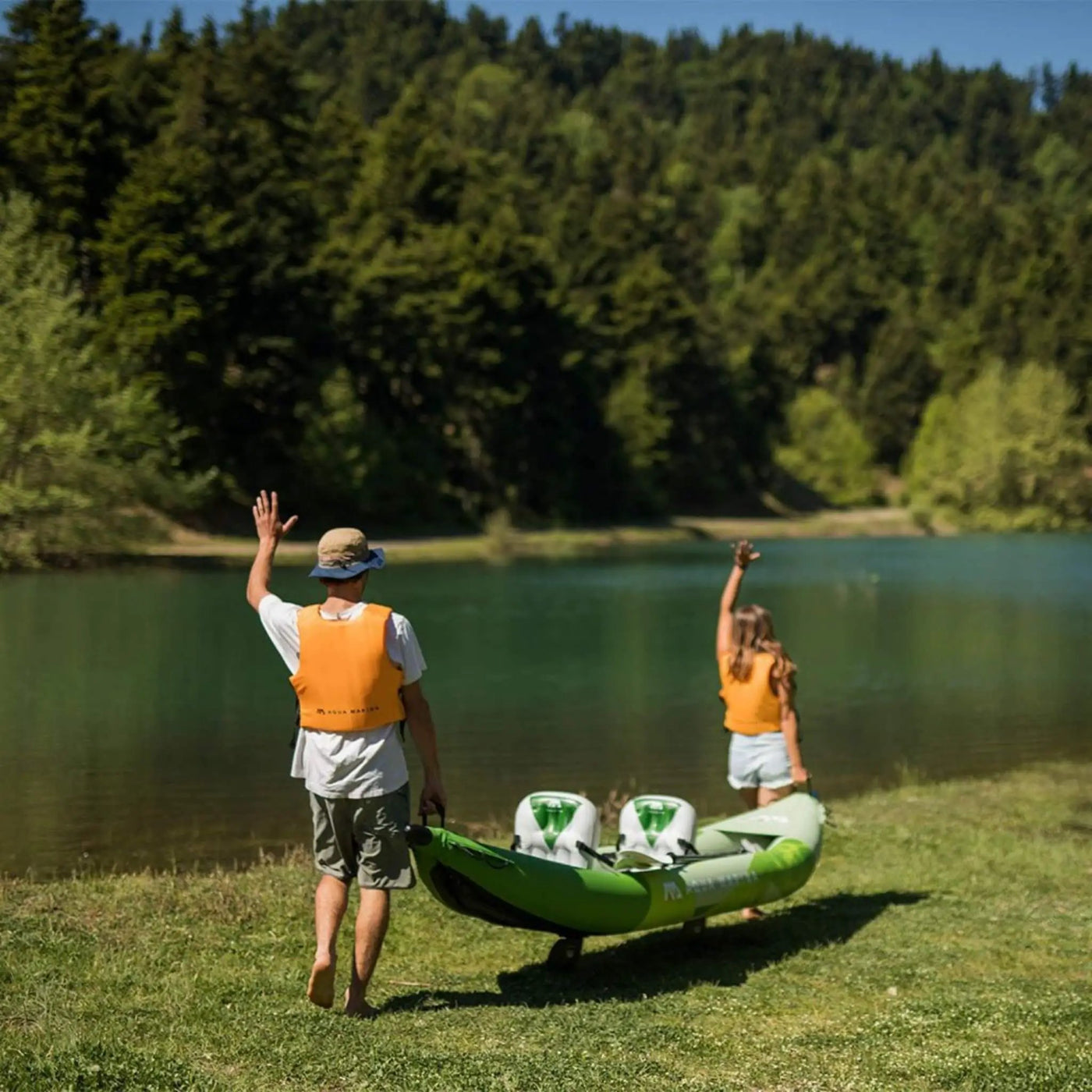 Aqua Marina Betta 14FT 2-Person Inflatable Recreational Kayak With Paddles [BE-412] (SAK01375) by SAKSBY WHOLESALE