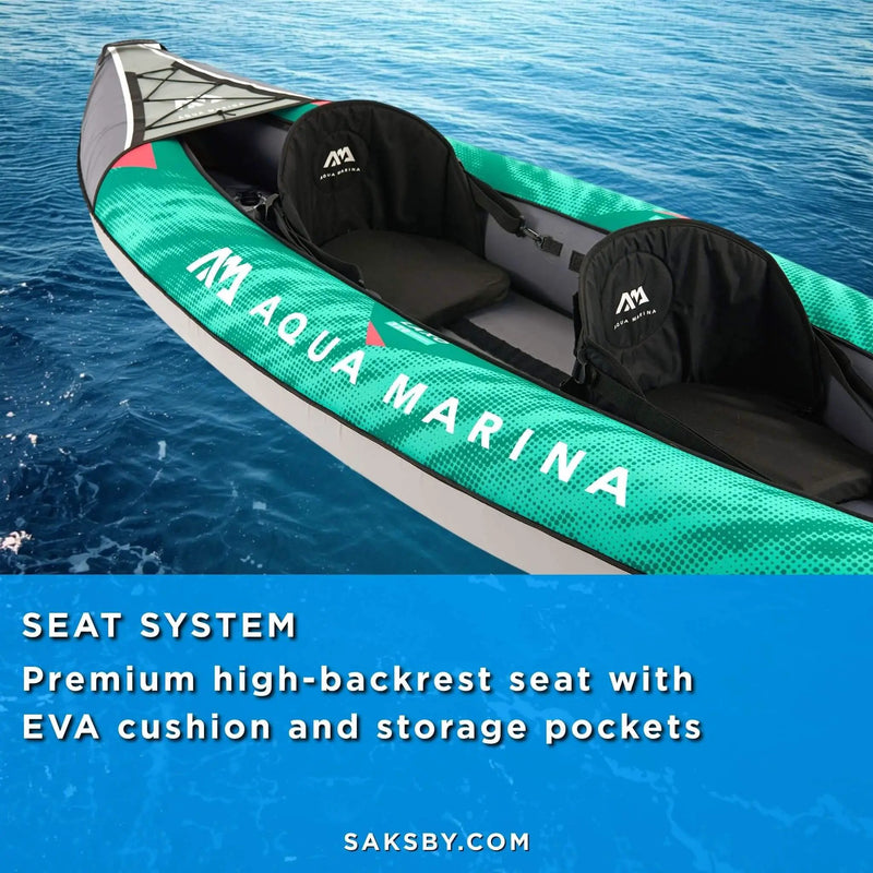 Aqua Marina Laxo 320 2-Person 10FT Recreational Kayak With High-Back Seat And Adjustable Cargo Bungee [LA-320] (SAK01396) by SAKSBY WHOLESALE