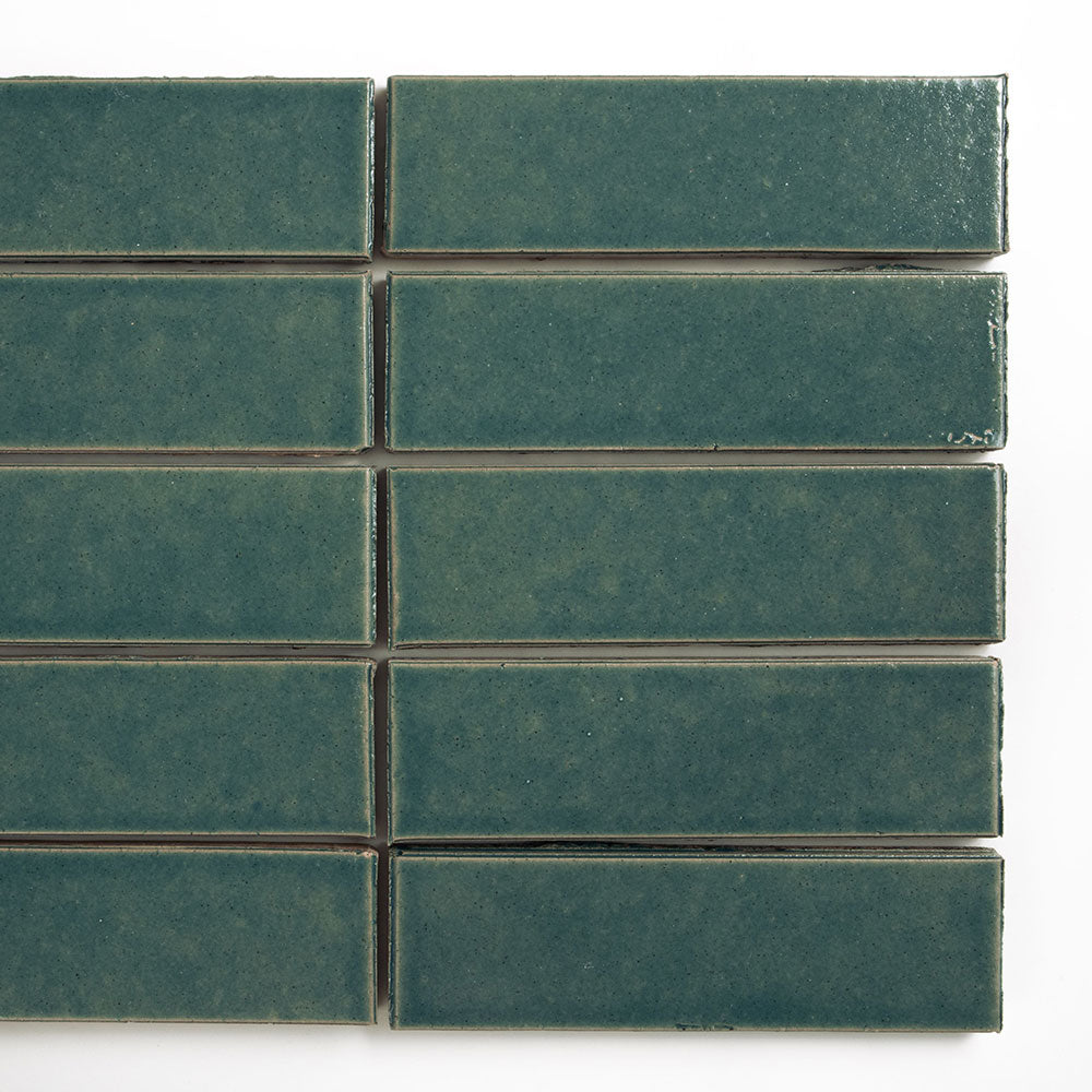 Aqua Marine Textured Glazed Terracotta Tiles 2 1/8x7 1/2 Thin Brick Textured 4x8 Tiles — 4