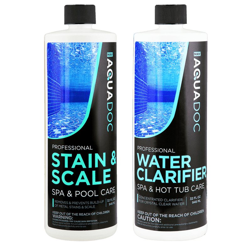 Spa Water Clarifier & Stain and Scale Bundle by AquaDoc