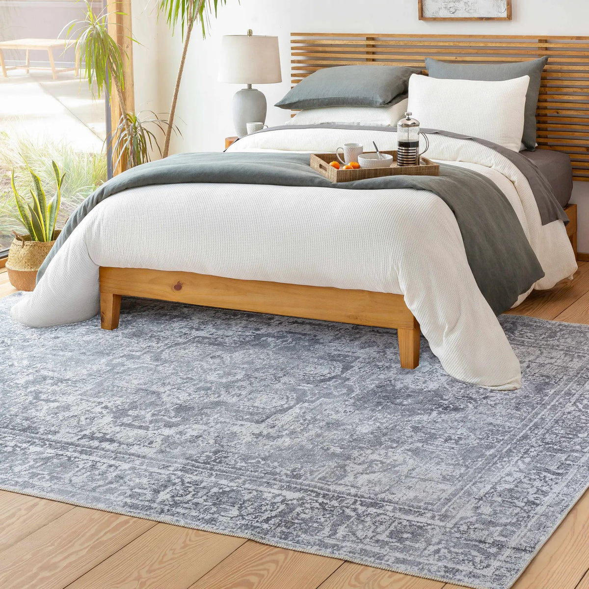 Aquino Washable Area Rug - Clearance, installed in a room