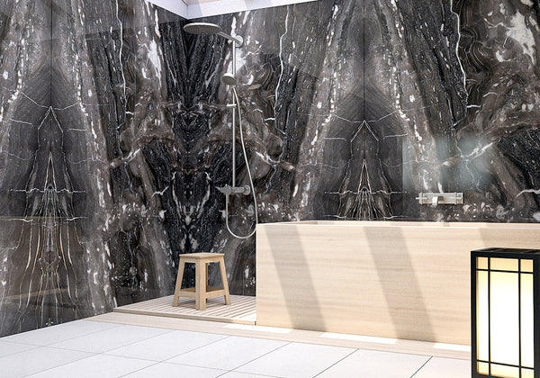 Arabescato Orobico Polished Marble Slab Random 1 1/4 room scene