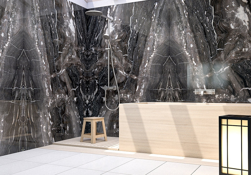 Arabescato Orobico Polished Marble Slab Random 1 1/4 room scene