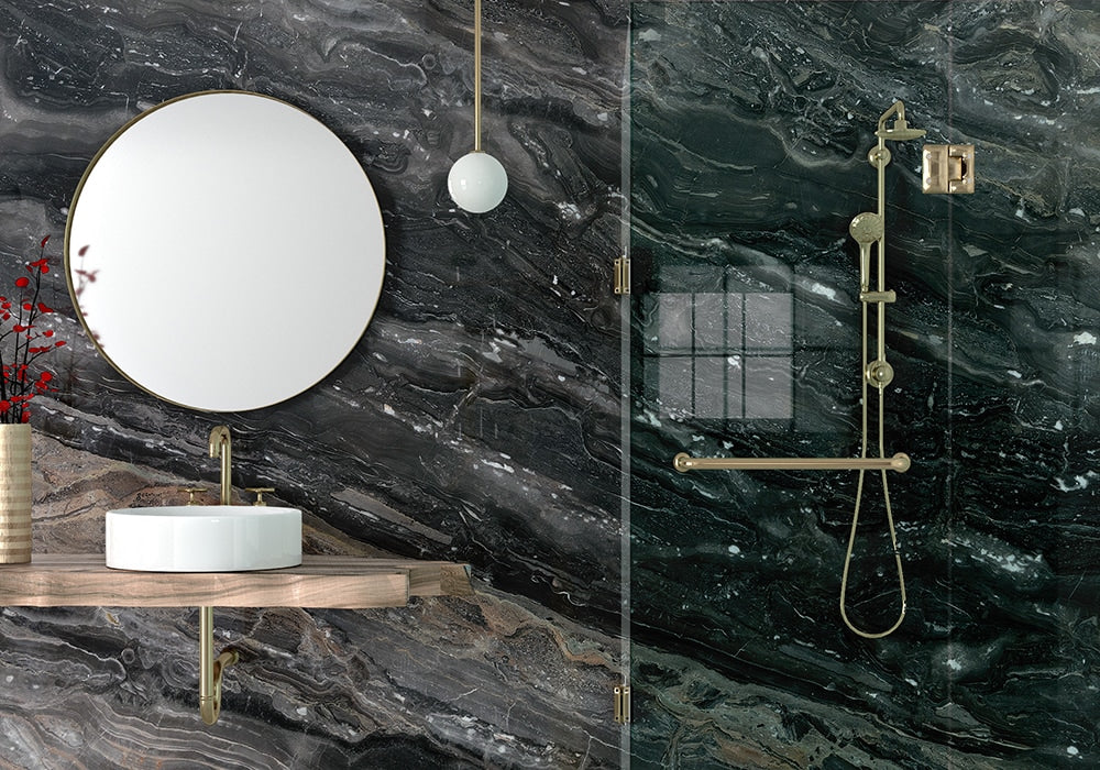 Arabescato Orobico Polished Marble Slab Random 1 1/4 room scene 3