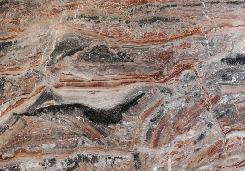 Arabescato Orobico Rosso Polished Marble Slab Random