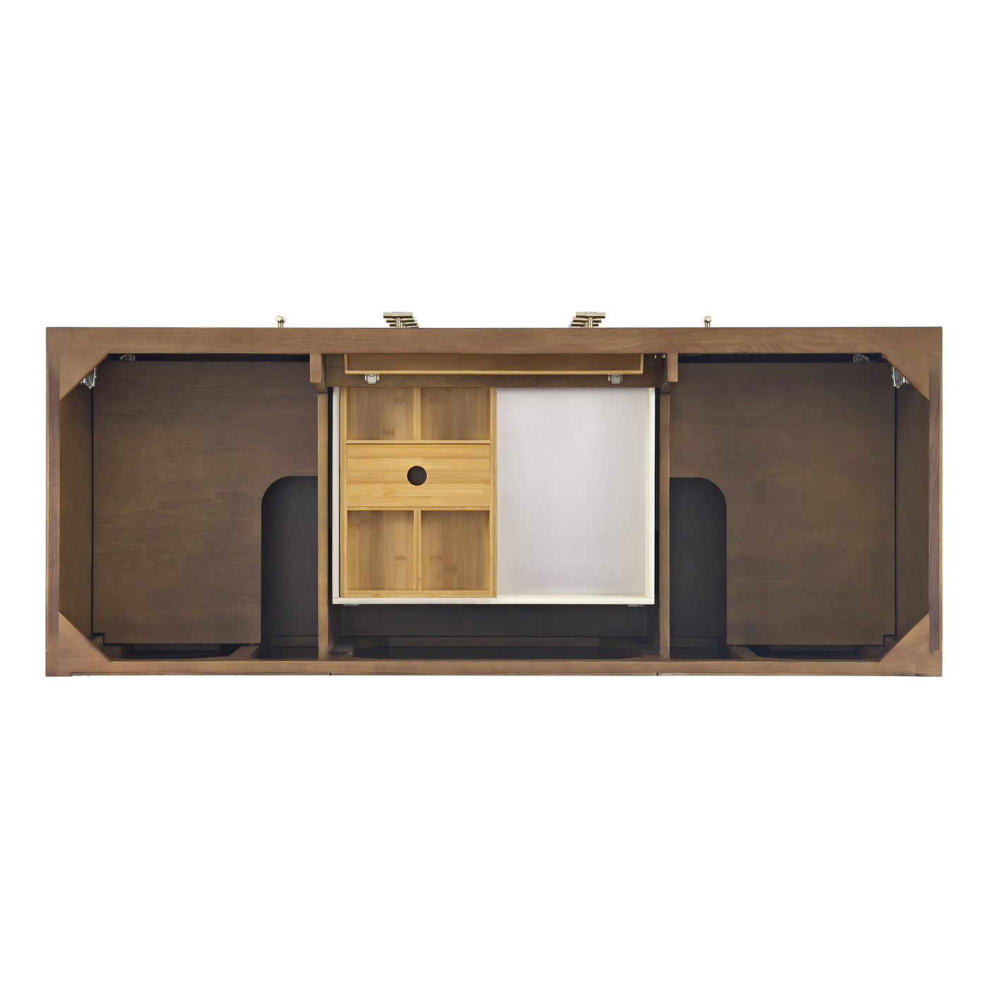 James Martin Myrrin 60" Double Bathroom Vanity, Mid-Century Walnut, view 24