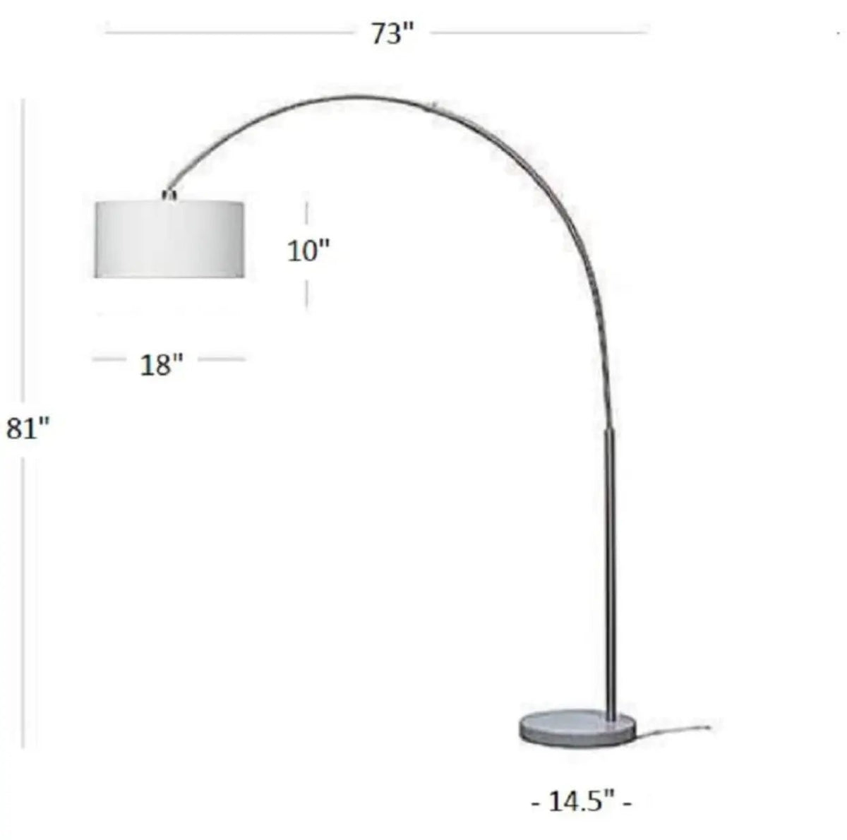 Arc Floor Lamp with Unique Hanging Drum - Arching Over The Couch by Outdoor Solar Outlet