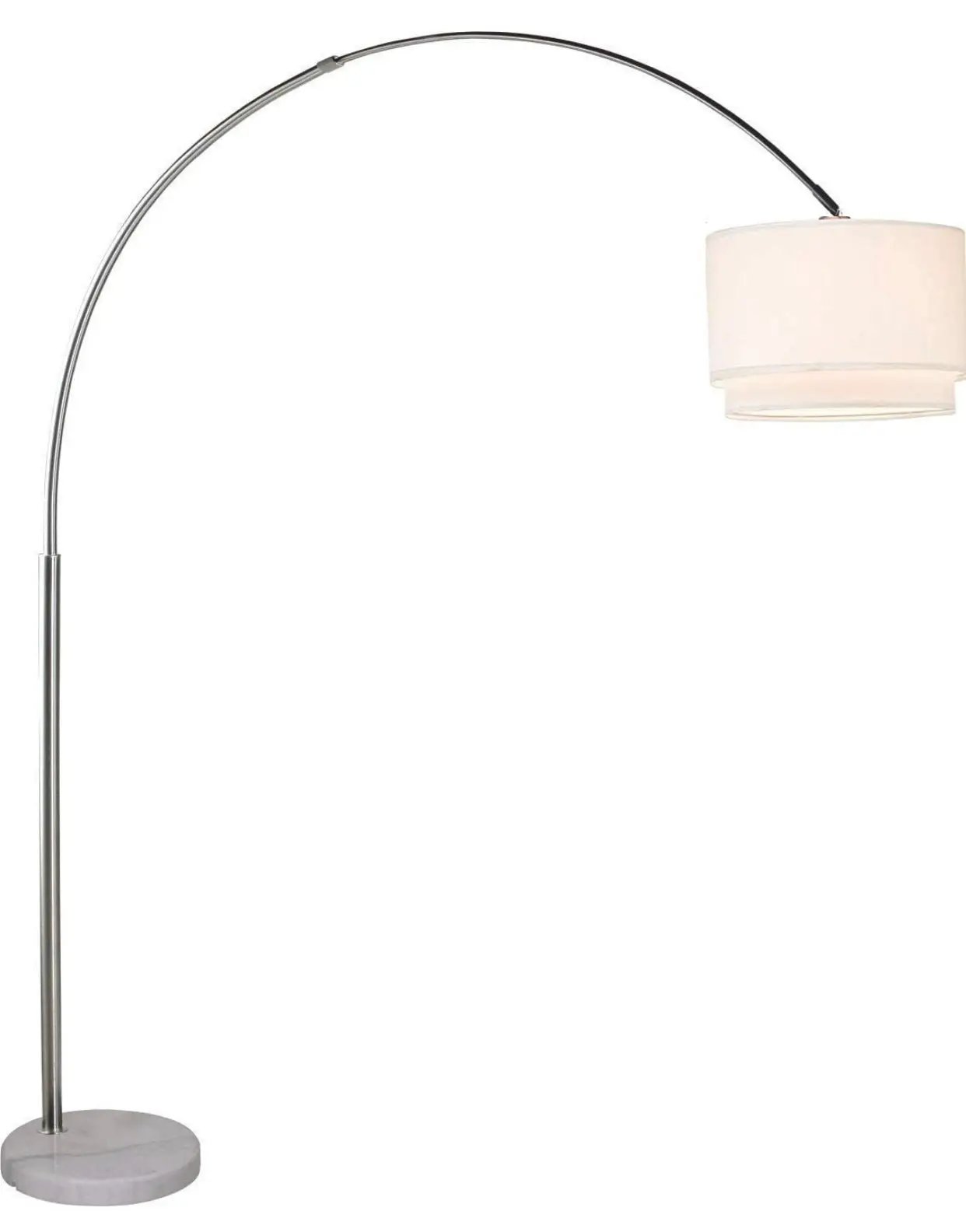 Arc Floor Lamp with Unique Hanging Drum - Arching Over The Couch by Outdoor Solar Outlet
