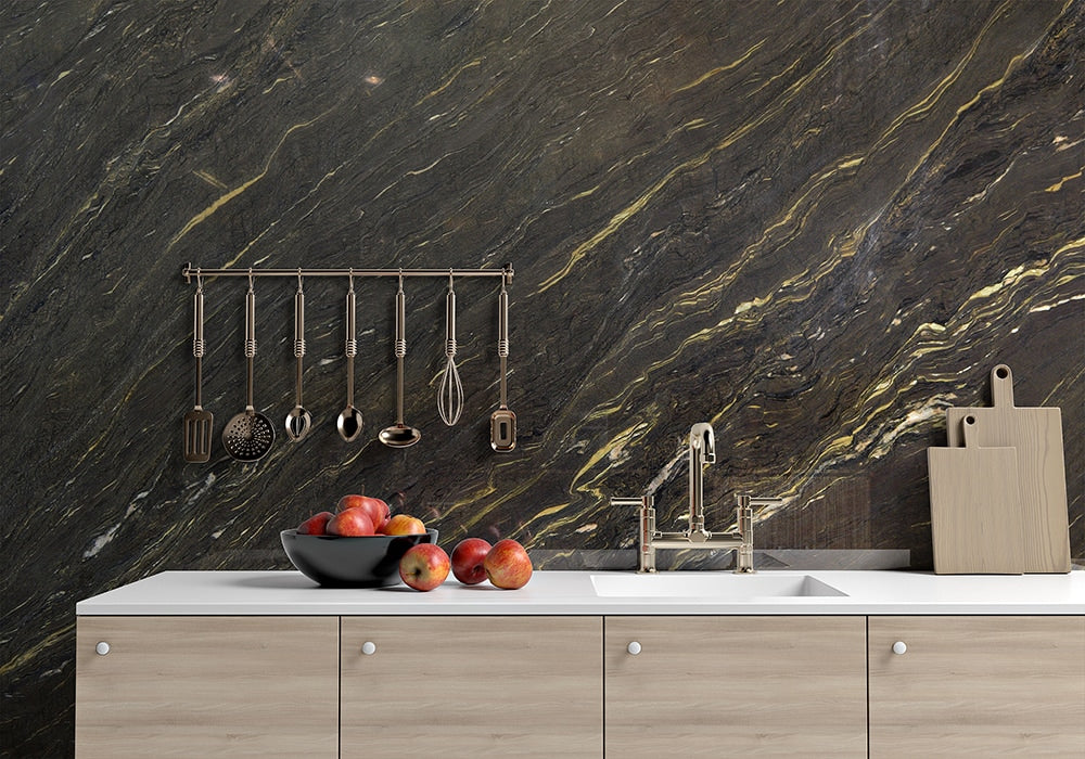 Arcadia Polished Marble Slab Random room scene 2