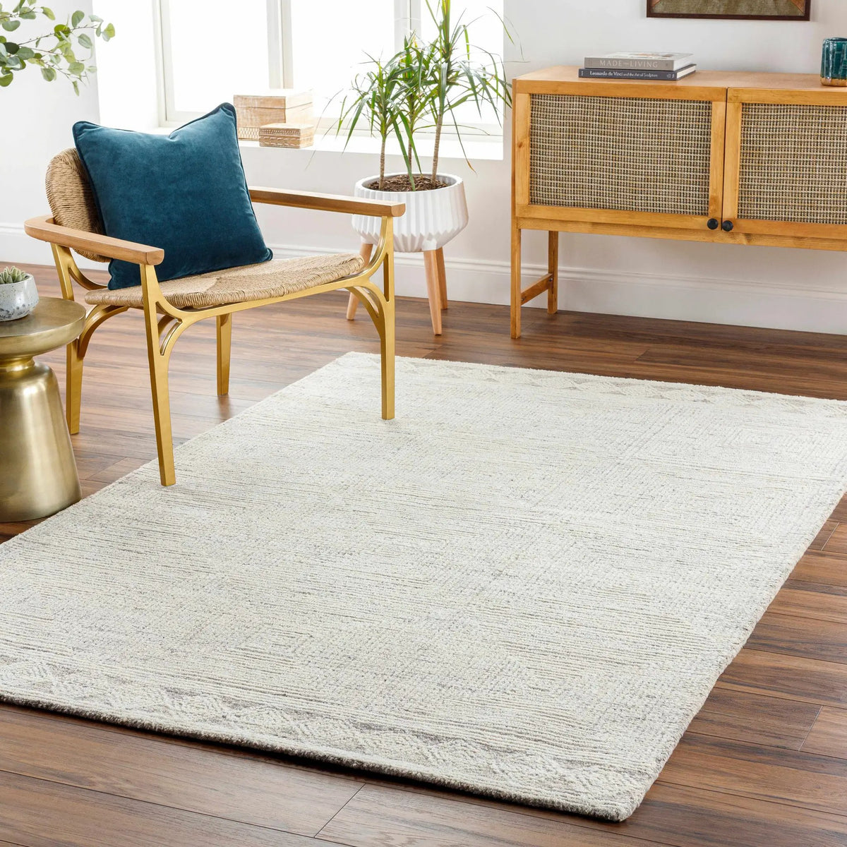 Archer Area Rug, installed in a room