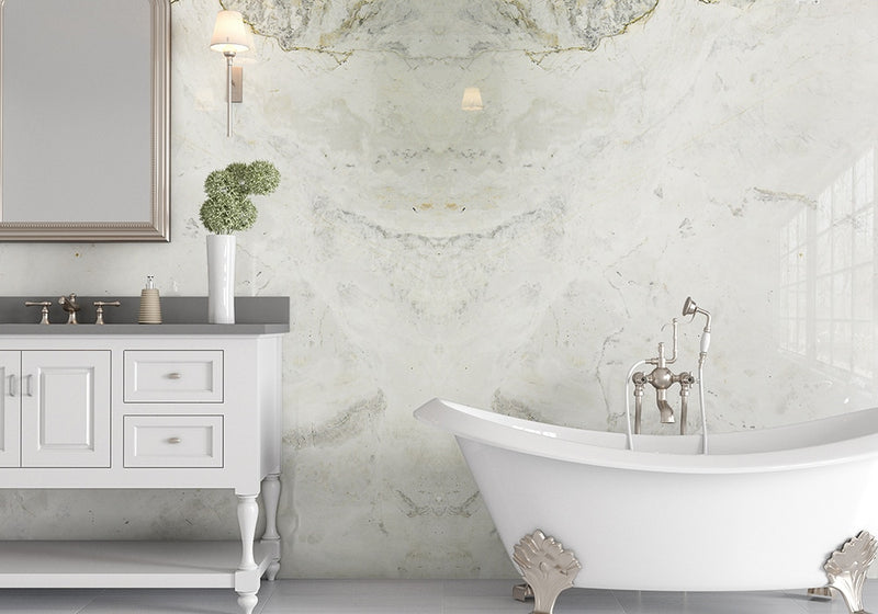 Arctic Mirage Polished Marble Slab Random room scene
