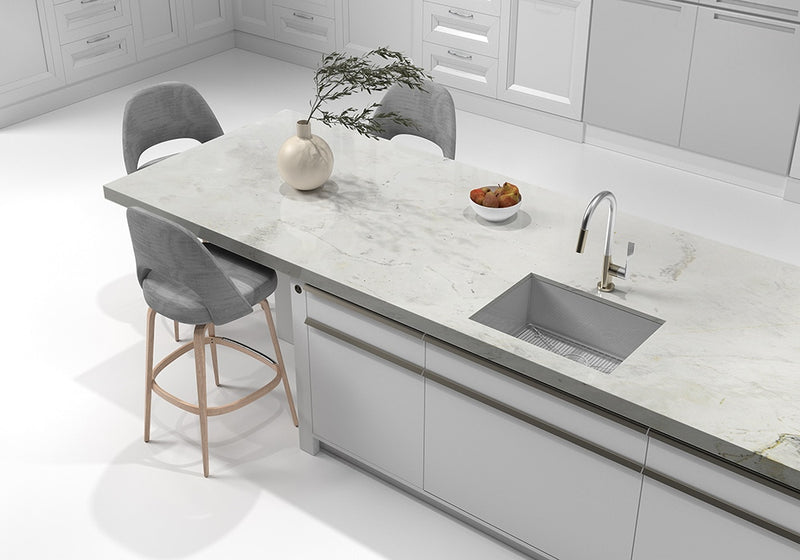 Arctic Mirage Polished Marble Slab Random room scene 4