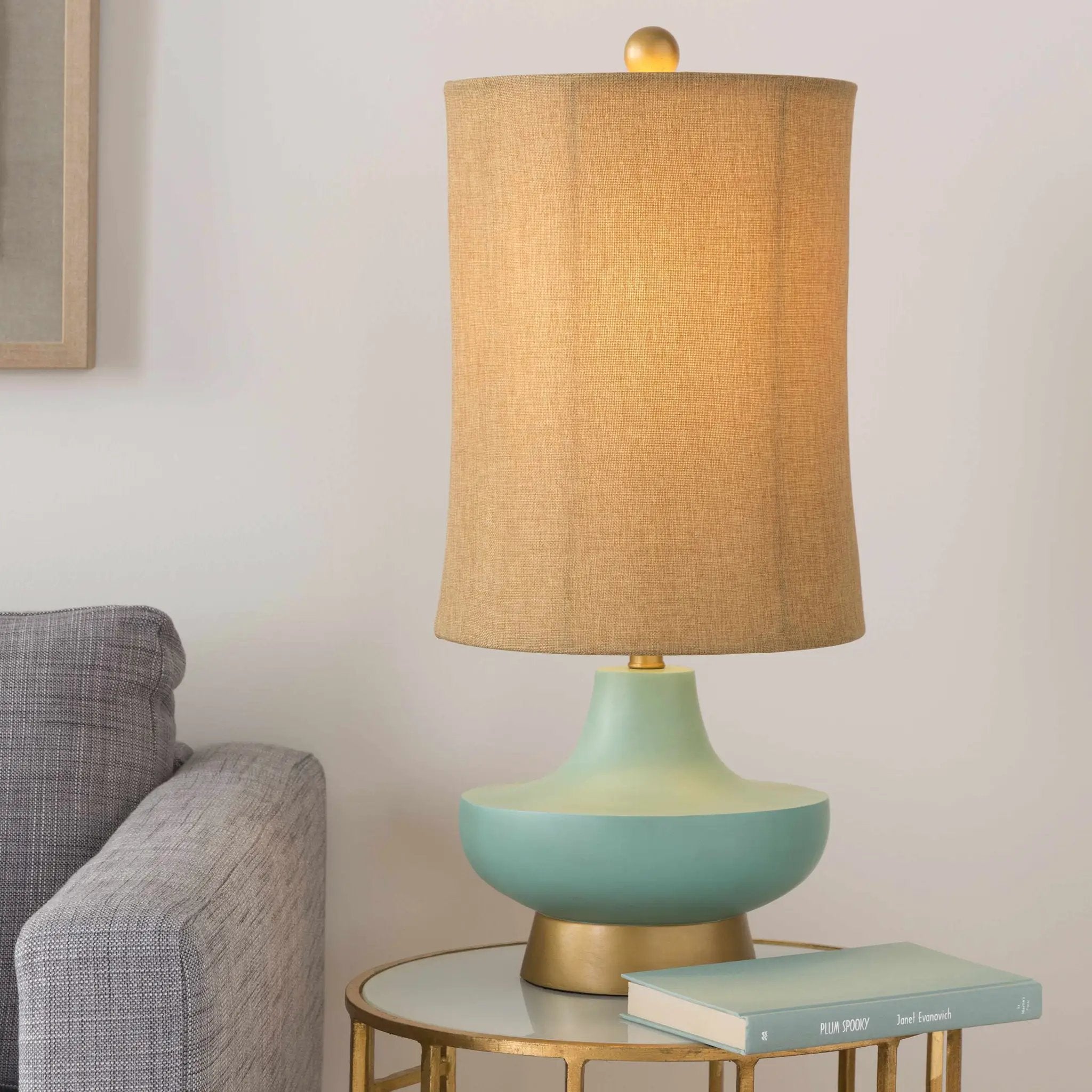 Aringay Aqua Textured Table Lamp by Boutique Rugs