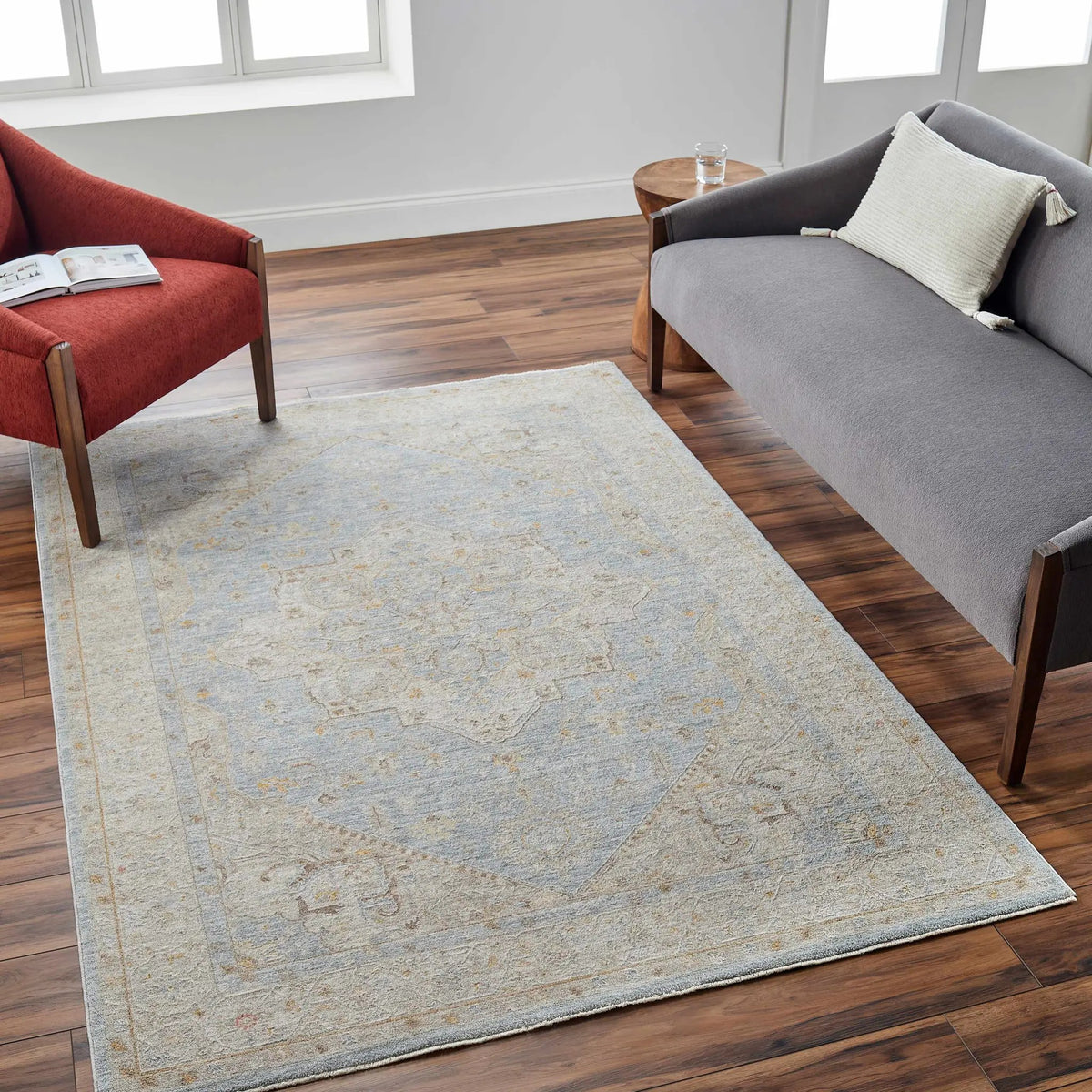 Arjun Thick Luxe Area Rug, installed in a room