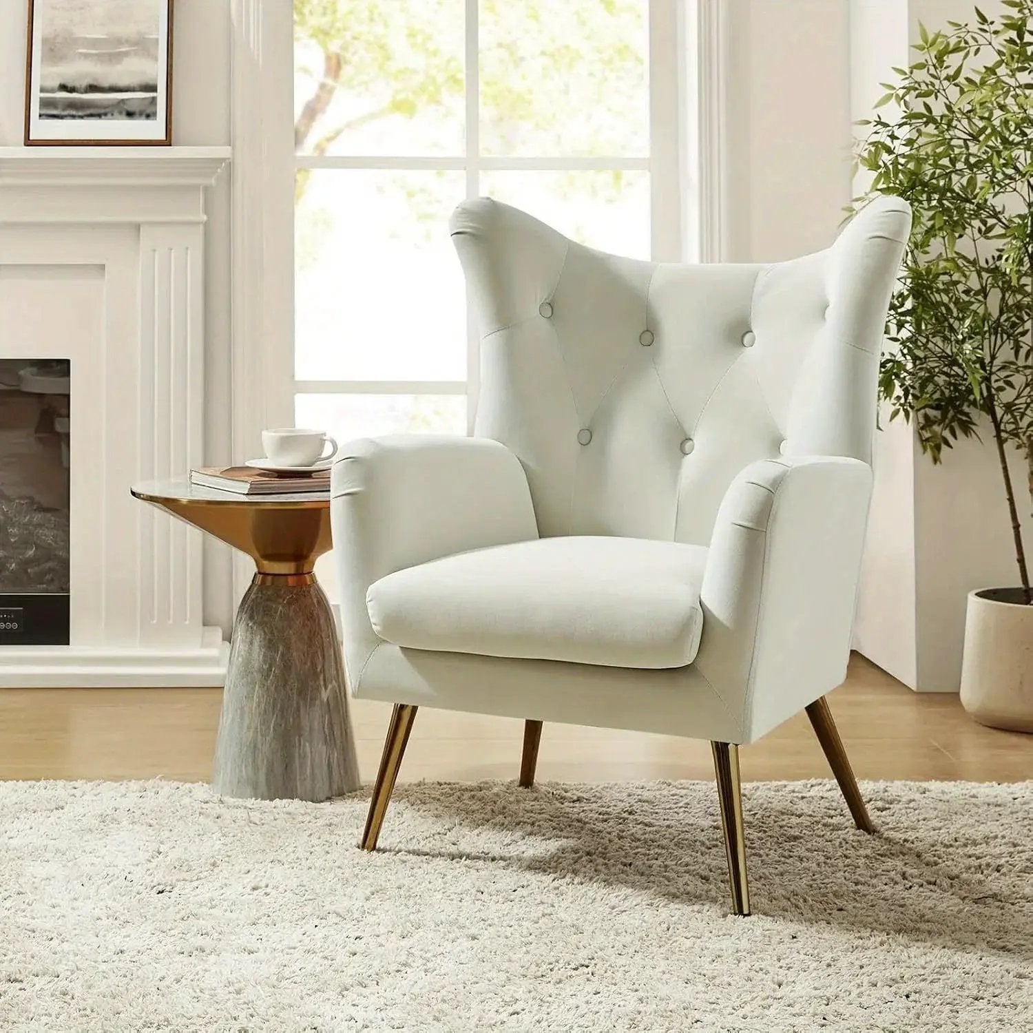 Arm Chair - Luxurious Velvet Blue by House Of Avana