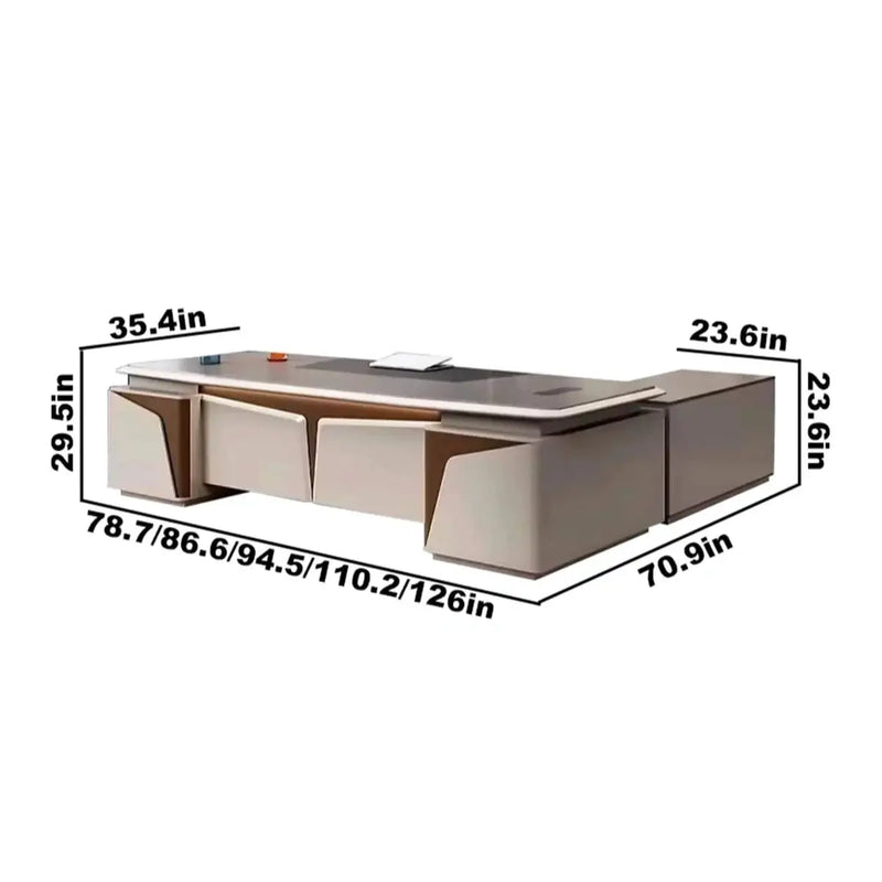 Wynn · Executive Desk w/ Mobile Storage by Arc Grove