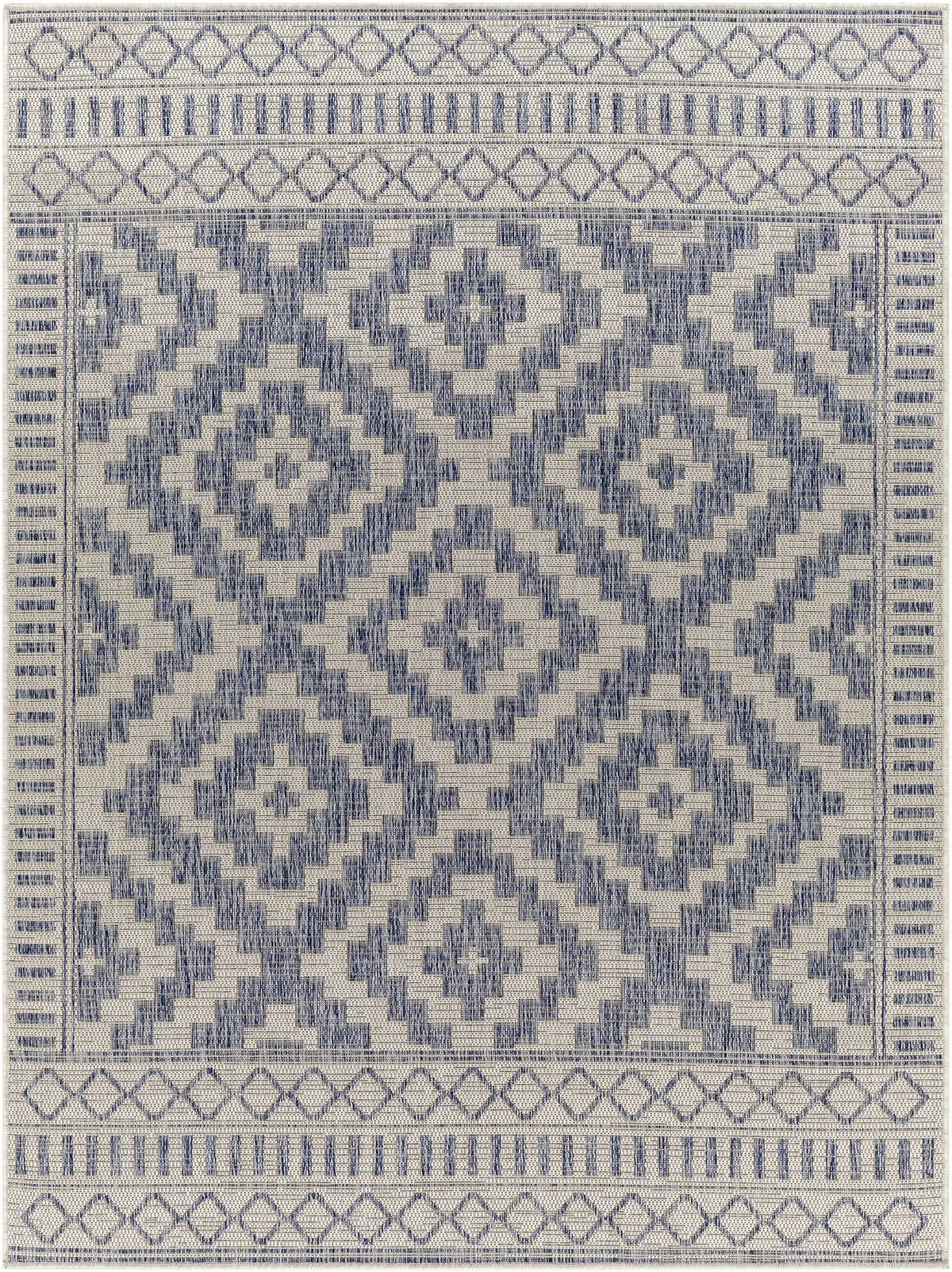 Kabala Dark Blue Outdoor Area Rug - Clearance