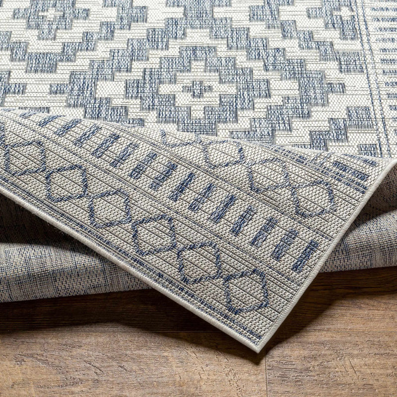 Kabala Dark Blue Outdoor Area Rug - Clearance by Boutique Rugs