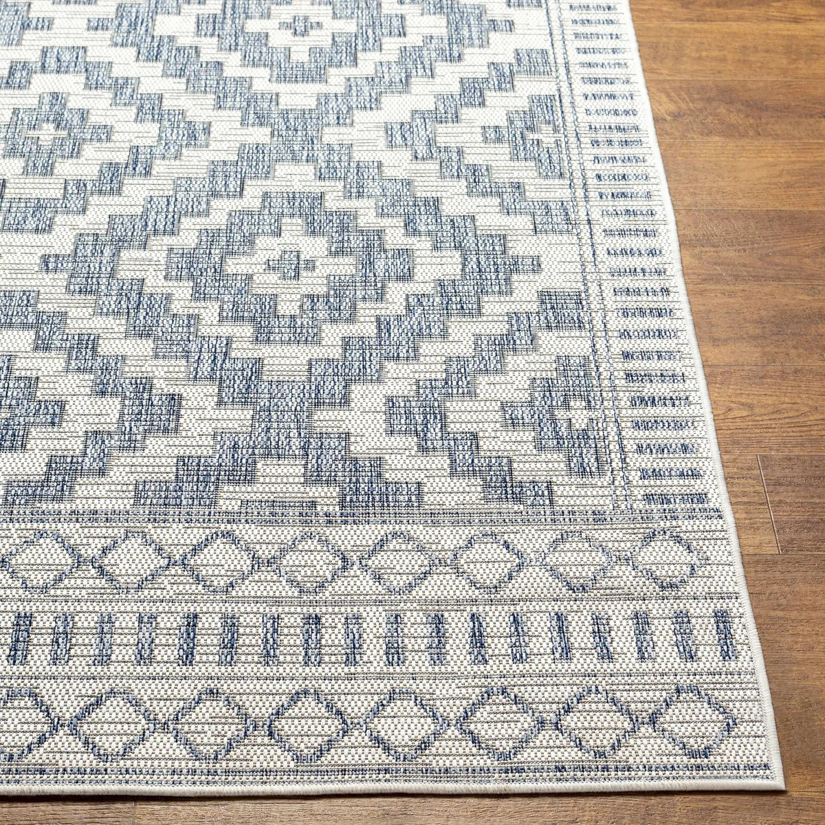 Kabala Dark Blue Outdoor Area Rug - Clearance, photo 8 of 8