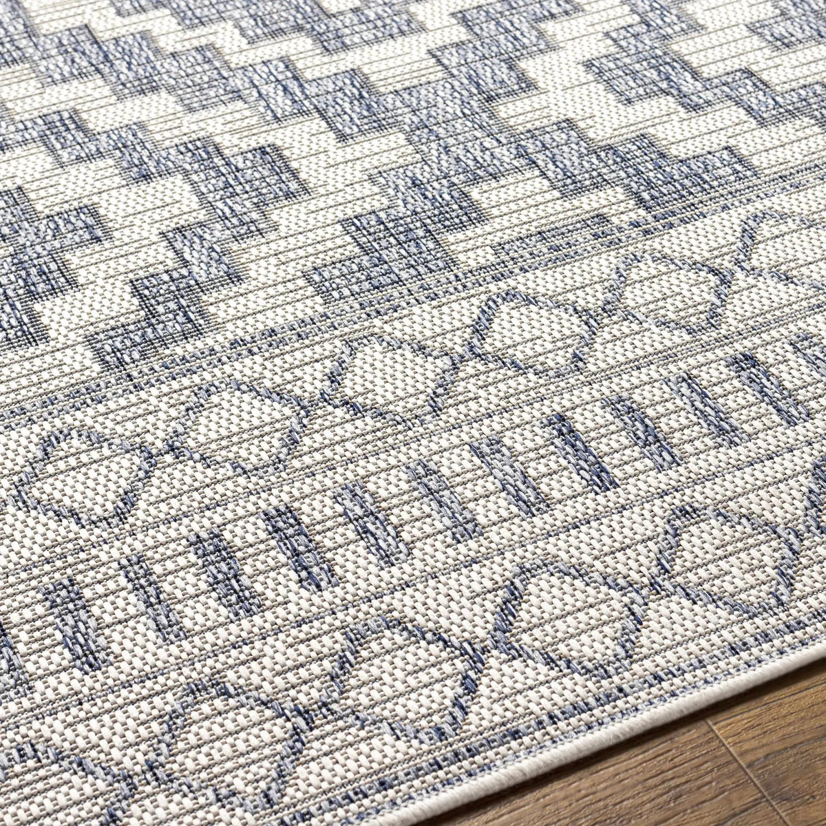 Kabala Dark Blue Outdoor Area Rug - Clearance, photo 7 of 8