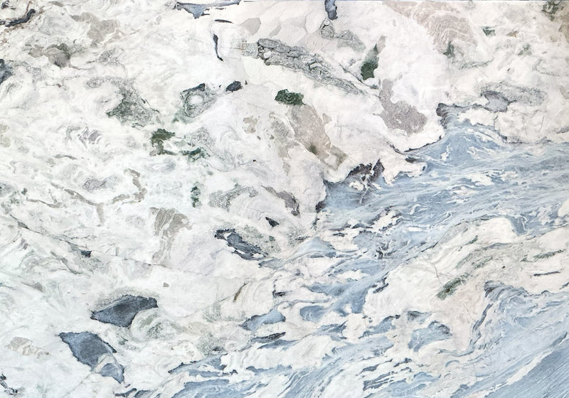 Artic Blue Polished Quartzite Slab Random