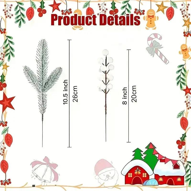 Artificial Berries and Cedar Branches in White Frost Color by House Of Avana